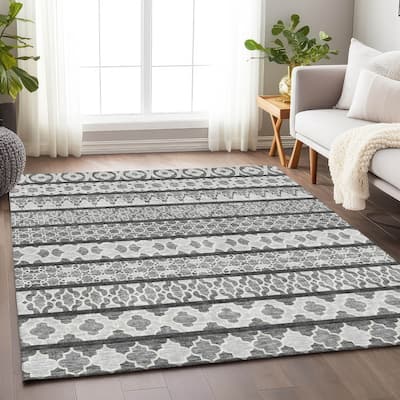 Premium Washable Super Soft Boho Stripes Mayfield Rug