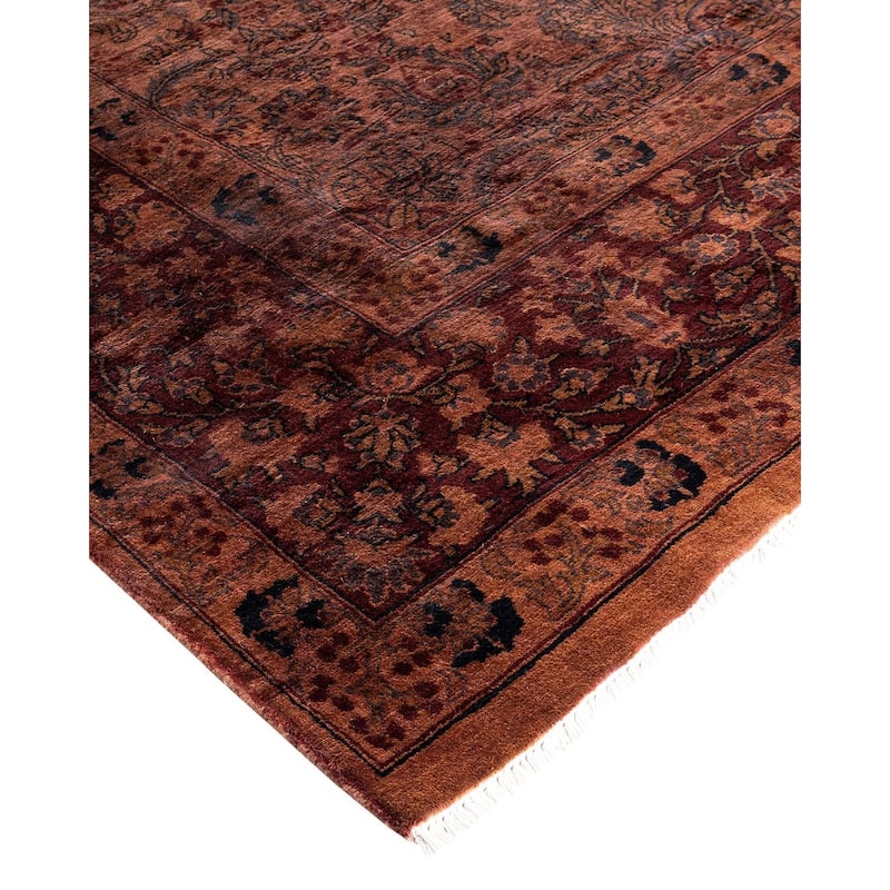 Overdyed, One-of-a-Kind Hand-Knotted Area Rug - Pink - 7' 10" x 10' 5"
