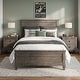 preview thumbnail 6 of 15, Furniture of America Lanister 3-Piece Wood Wire-Brushed Warm Grey Kids Panel Bed and 2 Nightstands Set Full
