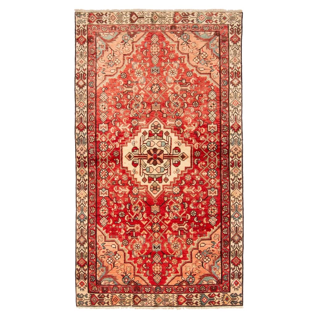 ECARPETGALLERY Hand-knotted Andelz Red Wool Rug - 3'7 x 6'4