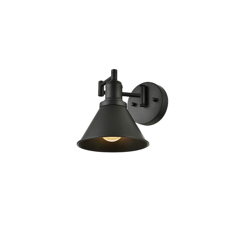 Jude 1 Light Black Swing Arm Wall Sconce