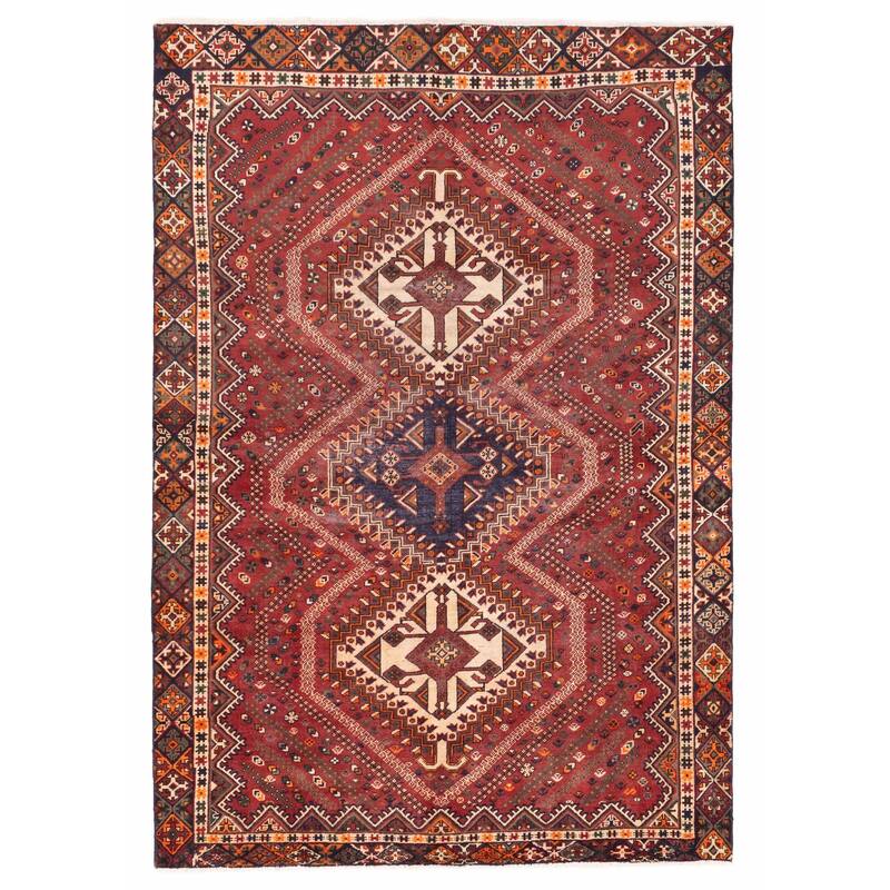 ECARPETGALLERY Hand-knotted Konya Anatolian Red Wool Rug - 6'8 x 9'10