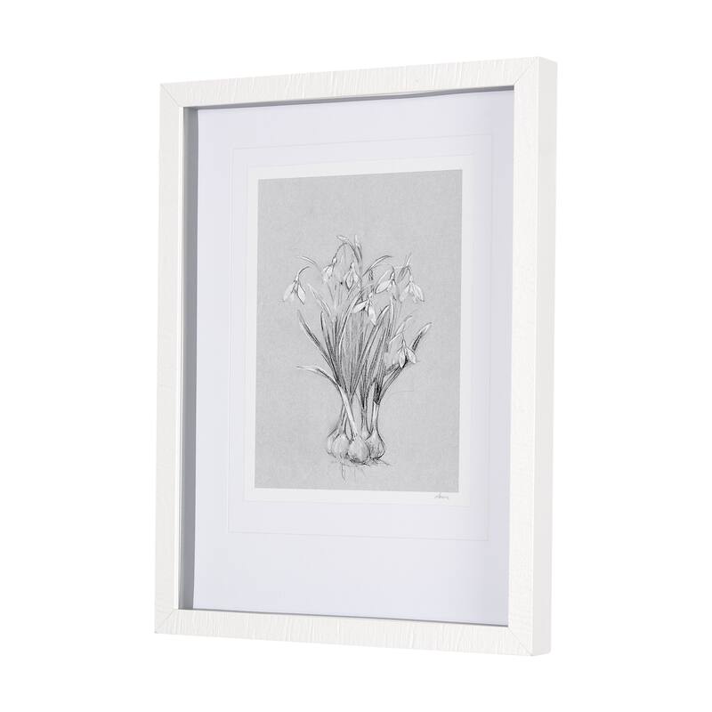 Botanical Sketches VI (Grey) Framed Art Print
