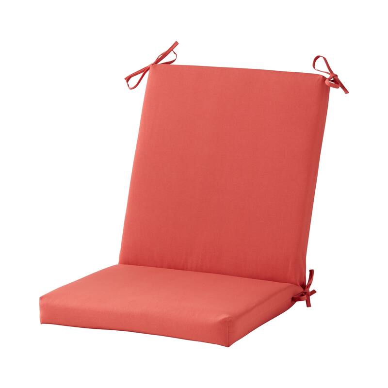Greendale Home Fashions Outdoor High Back Chair Pad - Coral