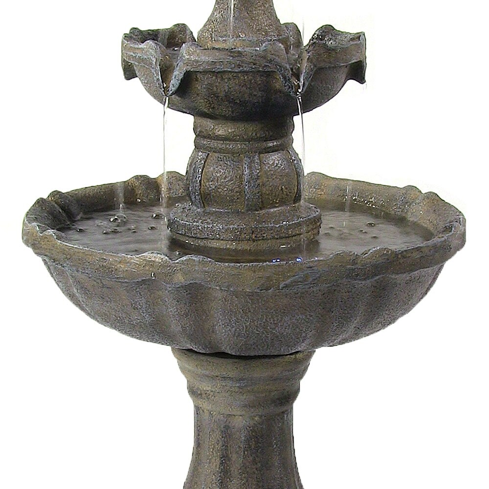 Shop Sunnydaze 2 Tier Pineapple Solar Outdoor Water Fountain With