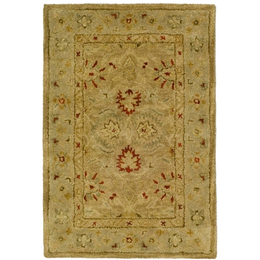 Beige Safavieh Antiquity Collection AT57D Handmade Traditional Oriental Premium Wool Area Rug 8'3 x 11'