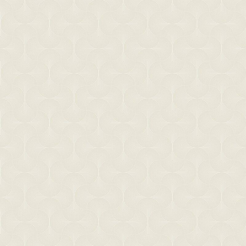 Galerie Wallcoverings Boutique Geometric Zen Non-woven Shimmery Wallpaper Roll - 33 feet x 21 inches - Off White