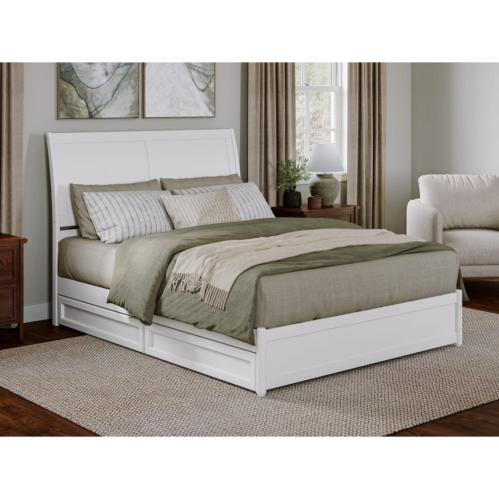 Andorra Platform Bed with Panel Footboard and Storage Drawers