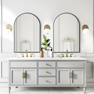 VelWu Modern Arch Wall Mirrors for Bathroom Vanity Mirror(Set of 2 ...