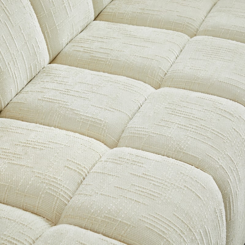 86.5" 3-Seater Chenille Pure Foam Sofa