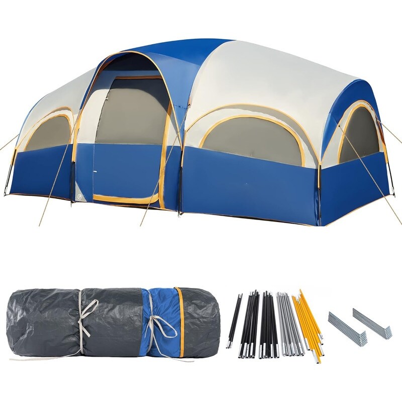 Montana Camping Tent 6 8 Person Family Tent with Included Rainfly Carry Bag Spacious Interior Fits Multiple Queen Airbeds Bed Bath Beyond 40699324