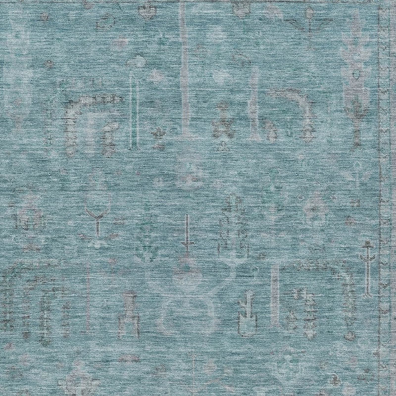 HomeRoots Oriental Traditional Rectangle Outdoor Rug