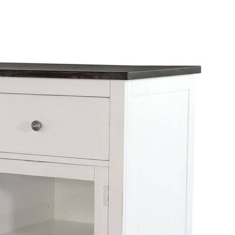 Orso Sideboard Buffet Cabinet, 2 Drawers w Adjustable Shelves, White