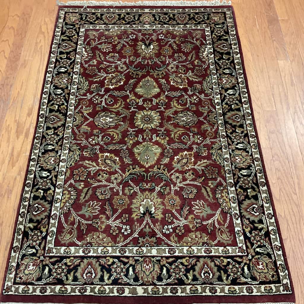 HERAT ORIENTAL Handmade Mahal Wool Rug - 4'1" x 6'1"
