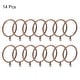 preview thumbnail 2 of 8, Curtain Rings, Metal Drapery Ring for Curtain Rods 14 Pcs Copper - 45mm