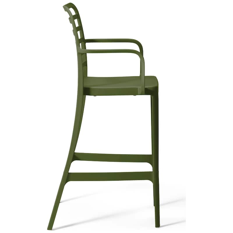 Frond and Form 29.5 Inch Outdoor Bar Stool (Set of 2)