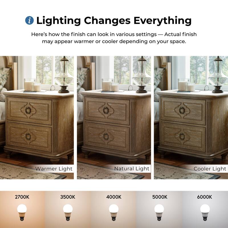 Furniture of America Aveline Modern 3-Piece Rustic Oak Chest and 2 Nightstand Bedroom Set