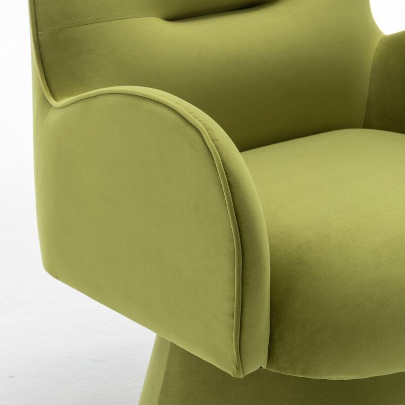 SEYNAR Modern Glam Velvet 360 Degree Swivel Armchair