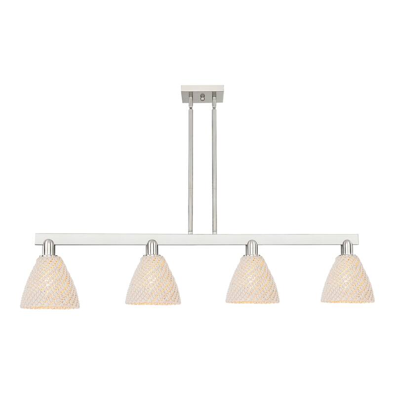 Innovations Lighting 716-4I-10-48 Natural Ballston Dome Linear Natural - Brushed Satin Nickel / Natural