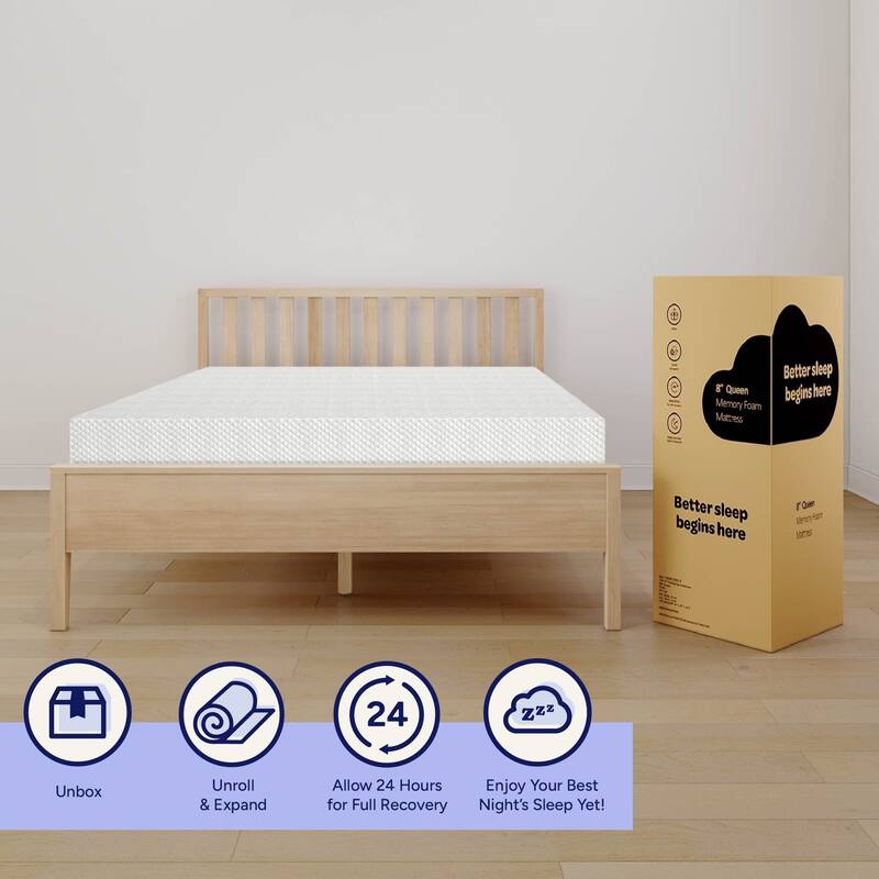 Max and Lily 8" Memory Foam Mattress Queen