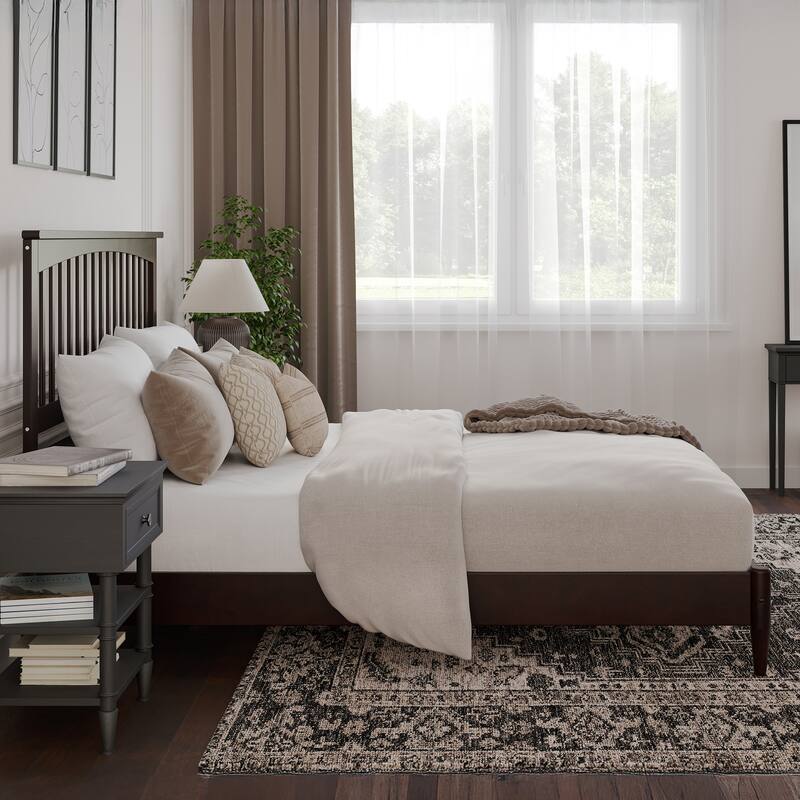 Becket Solid Wood Low Profile Platform Bed