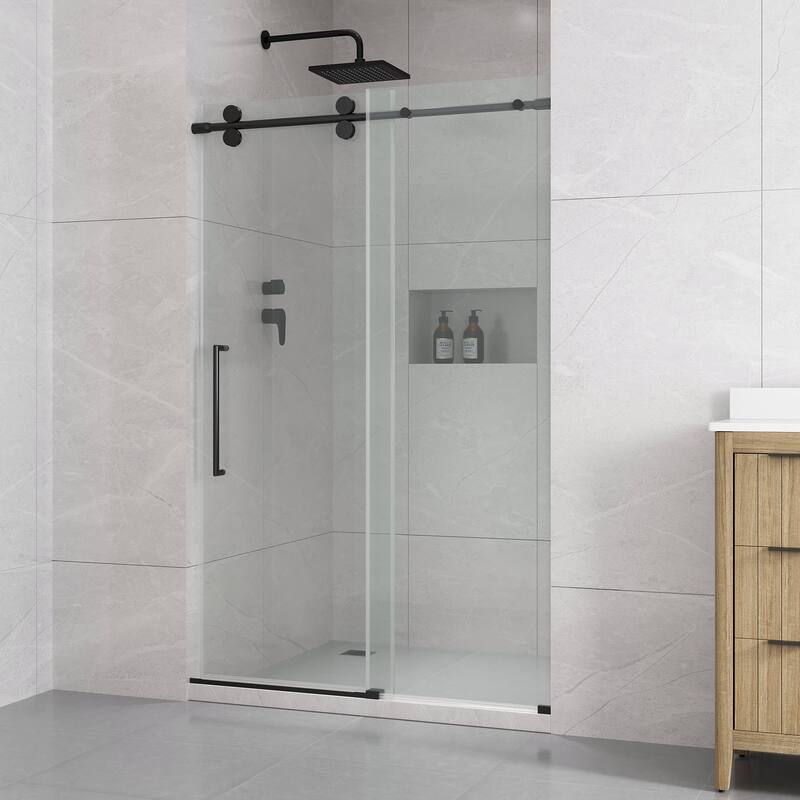 Ove Decors 15SGP-ORLA48 Reva 74" High x 48" Wide Sliding Frameless - Black