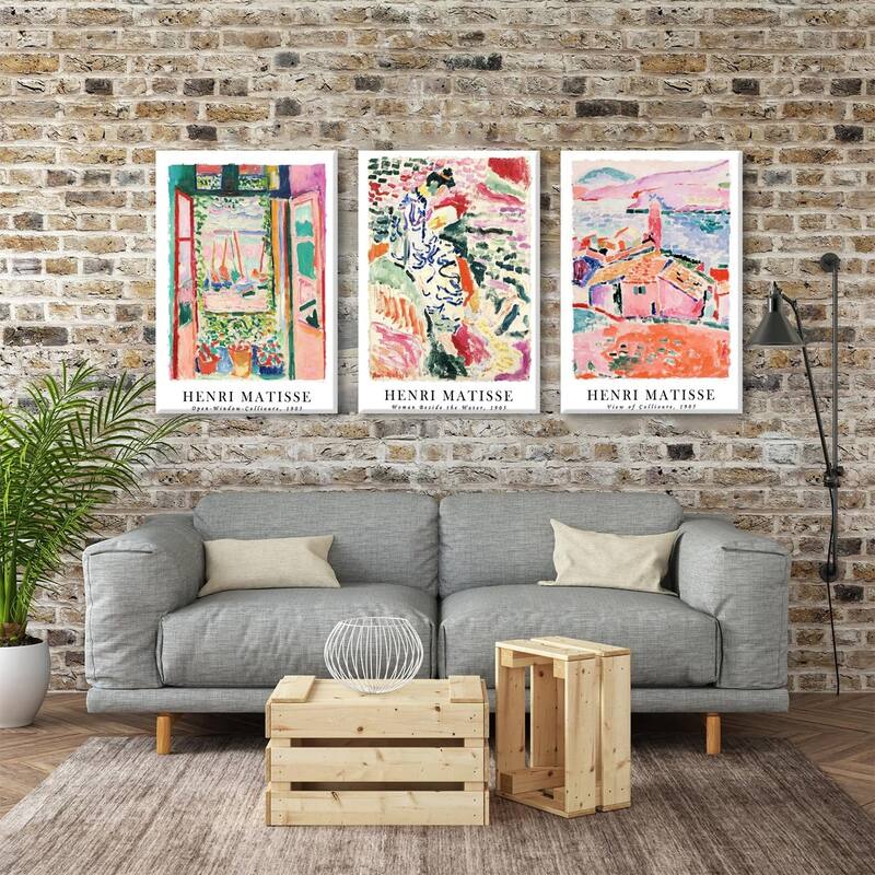 Set of 3 Vintage Aesthetic Painting Picuter Floral Botanical