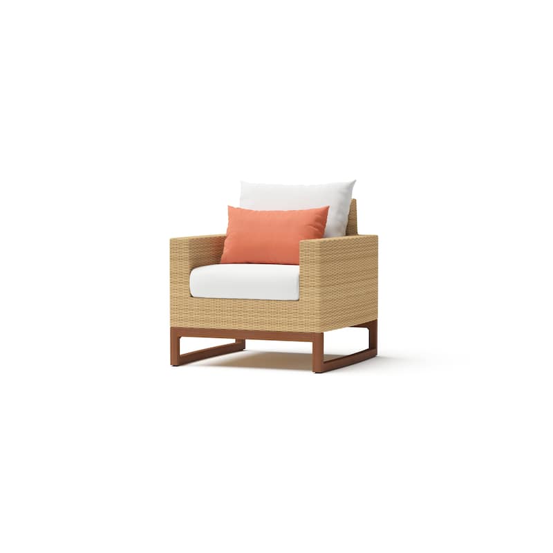 Mili 5 Piece Sunbrella Outdoor Patio Club Chair & Ottoman Set