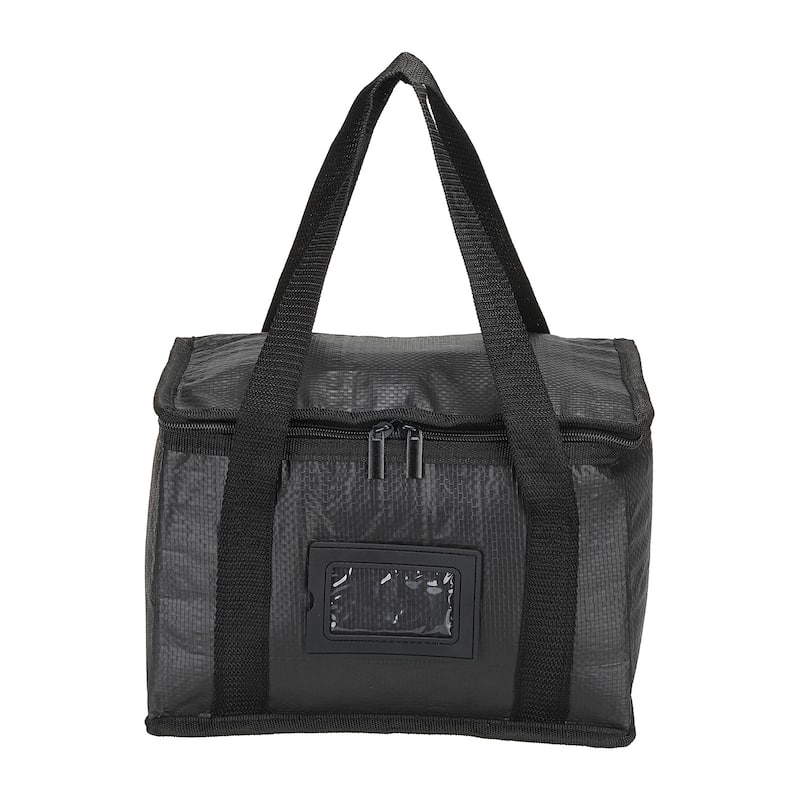 14"x9"x10" Insulated Reusable Grocery Bag Food Transport Tote Bag, Black
