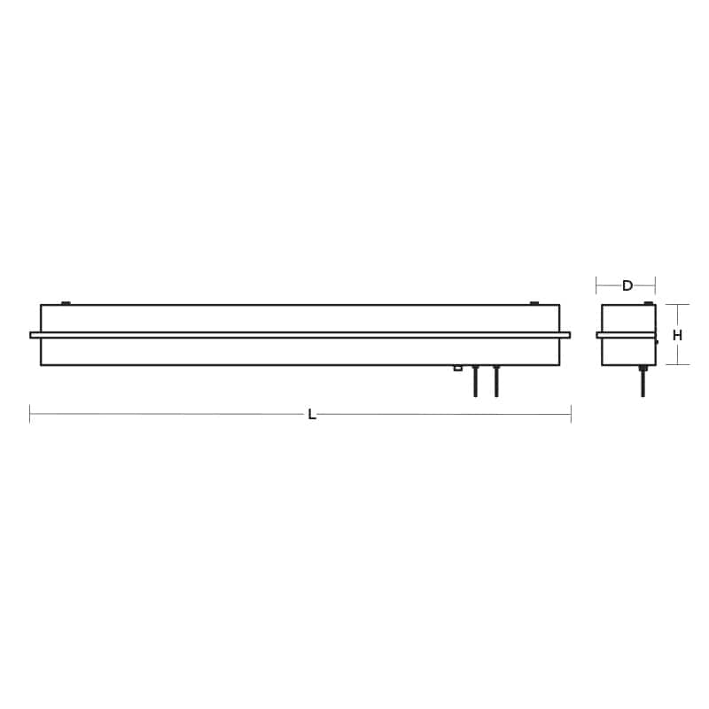Apex 38" LED Overbed Wall Light - 38"L x 4"Ext x 4"W x 4.38"H - 38"L x 4"Ext x 4"W x 4.38"H