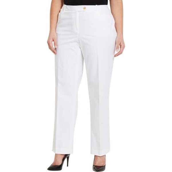 Calvin Klein Womens Plus Dress Pants Modern Fit Khaki