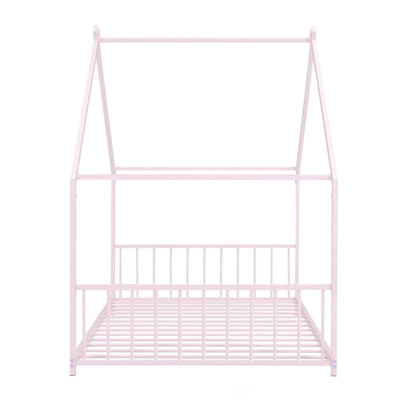 Twin Size Metal House Bed