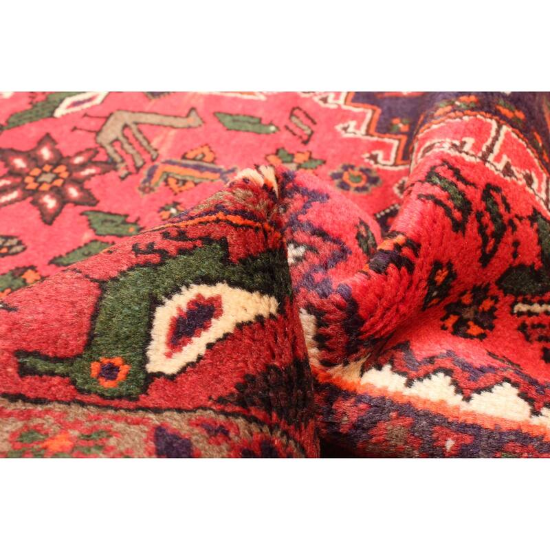 ECARPETGALLERY Hand-knotted Andelz Red Wool Rug - 4'4 x 6'5