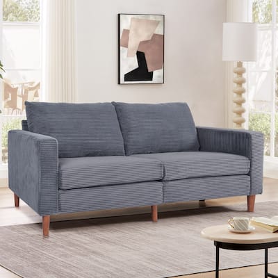 82.7" Sofas for Living Room, Comfy Love Seat Couches, Corduroy Loveseat Sofa,, Easy Assembly for Small Spaces