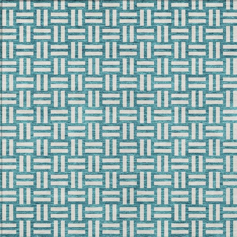 HomeRoots Geometric Transitional Rectangle Outdoor Rug