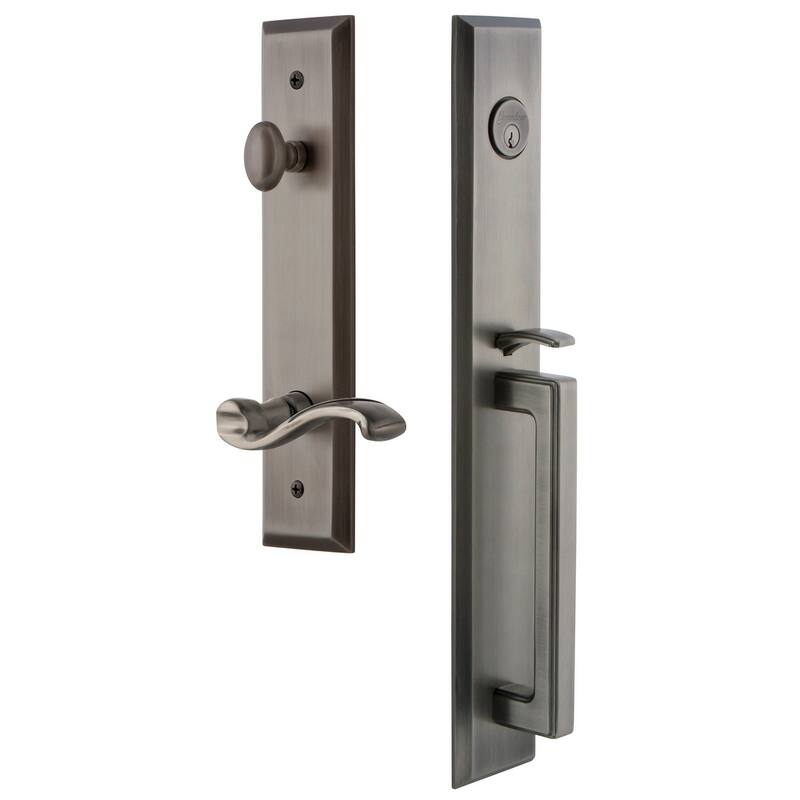 Grandeur Fifth Avenue Solid Brass Rose Left Handed Keyed Entry Single