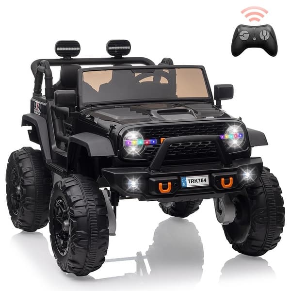 slide 2 of 31, 2 Seats 24V Kids Ride on Truck with Remote Control Black