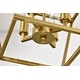preview thumbnail 3 of 11, 4-Light 12 in. Gold Cage Lantern Farmhouse Semi-flush Mount