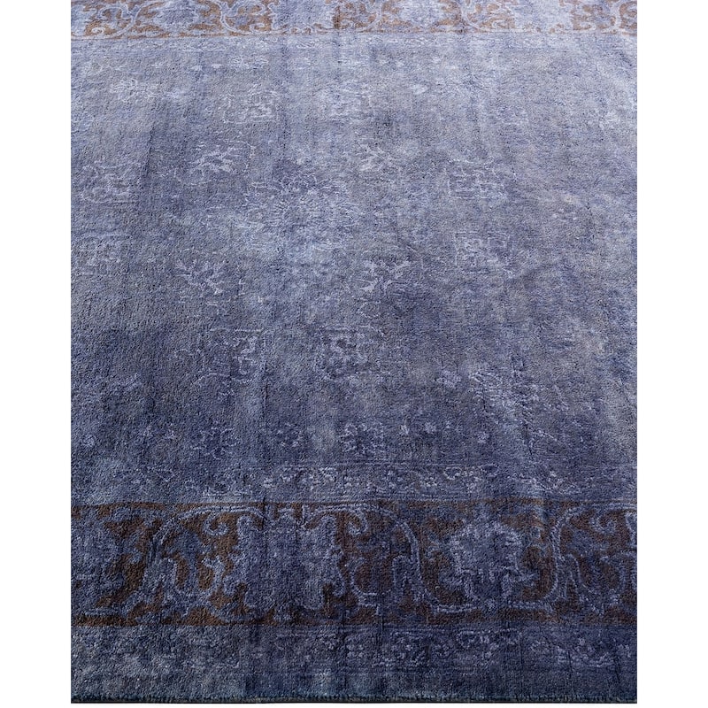 Contemporary Overdyed Wool Hand Knotted Area Rug - 4' 2" x 6' 4"