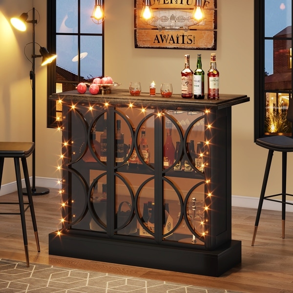 Wine Bar Cabinet Mini Bar for Home Kitchen Pub - On Sale - Bed