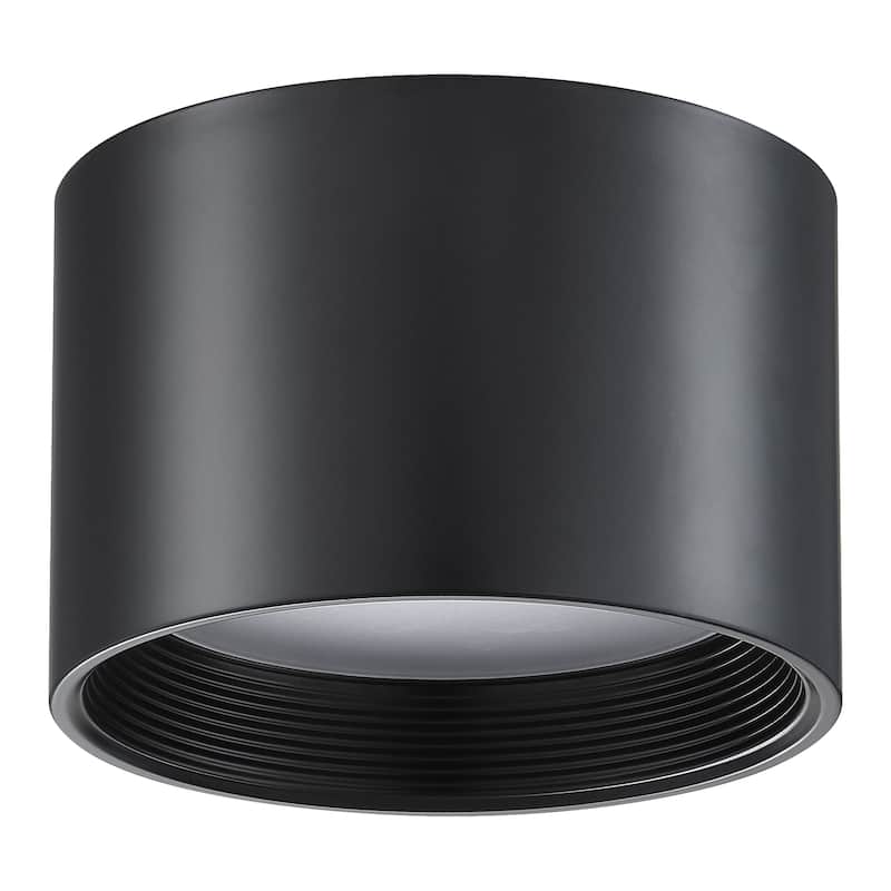 Reel 1-light Black LED Large Flush Mount