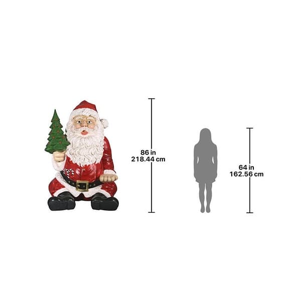 Design Toscano Giant Sitting Santa Claus Christmas Statue - Multi - Bed ...