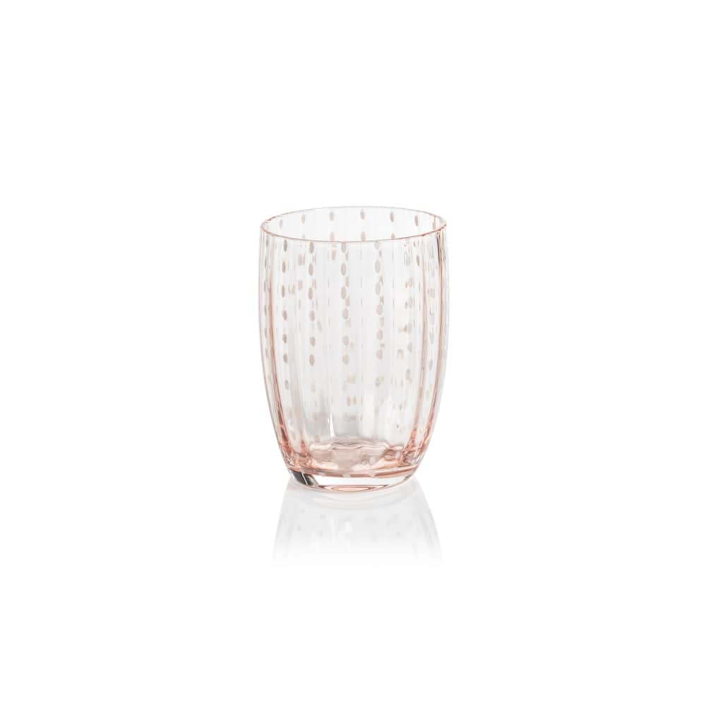 Pescara White Dot Tumbler Glasses, Set of 4