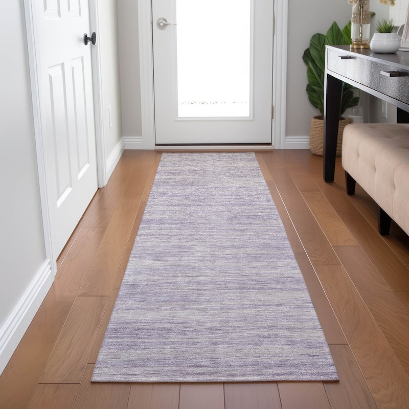 Machine Washable Indoor/ Outdoor Casual Ombre Chantille Rug