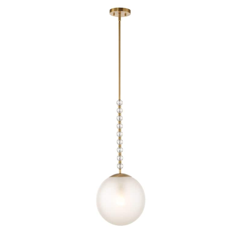 Uttermost Ripple 1 Light Frost Glass Pendant - 11.625"W x 11.625"D x 30"H