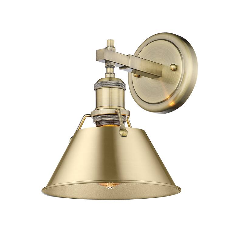 Orwell 1-Light Bath Vanity in Aged Brass with Brushed Champagne Bronze - Gold