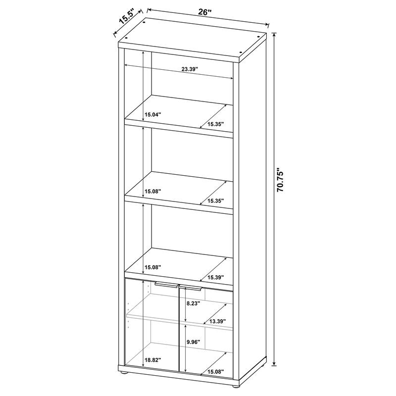 Tabby 3-shelf Engineered Wood Media Tower Mango