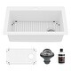 preview thumbnail 35 of 86, Karran Drop-In Quartz 33 in. 1-Hole Single Bowl Kitchen Sink Kit