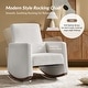 preview thumbnail 10 of 29, Julia 29.5"W Modern Solid Wood Nursery Rocking Chair with Lumbar Pillow by HULALA HOME