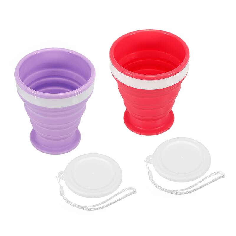 2pcs Collapsible Water Bottle, 200mL Travel Folding Cup